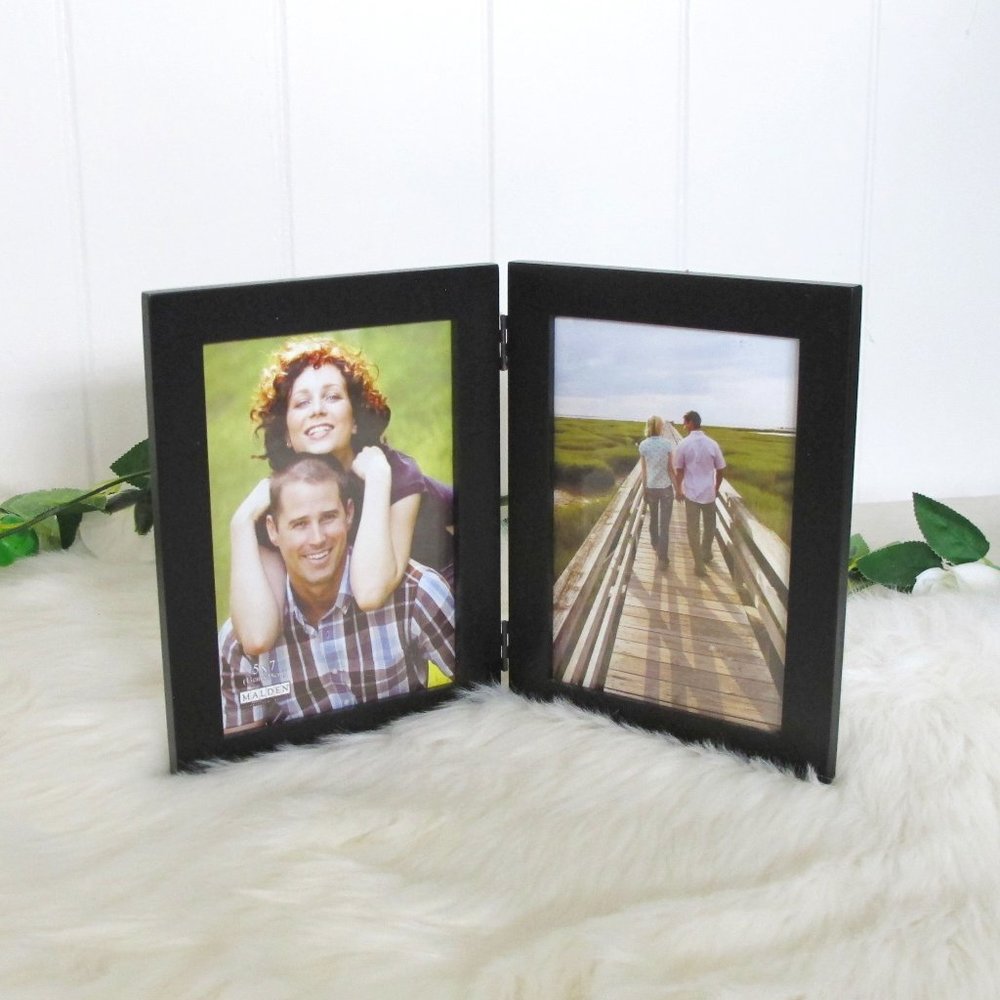 Classic Table Top Dual Folding 5x7 Picture Frame
